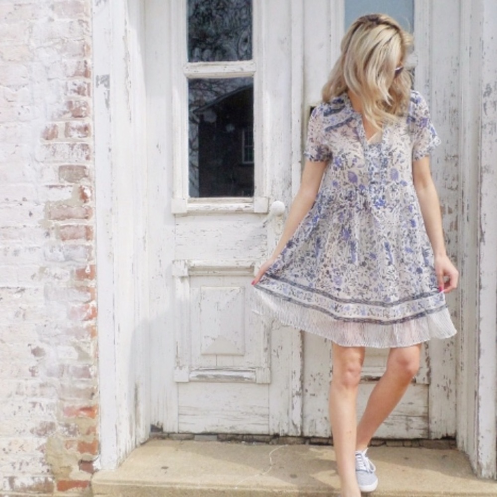 Anthropologie Maeve Morning Glory Dress